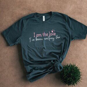 Bella Canvas Short Sleeve T-Shirt with Script Design Black  Size L